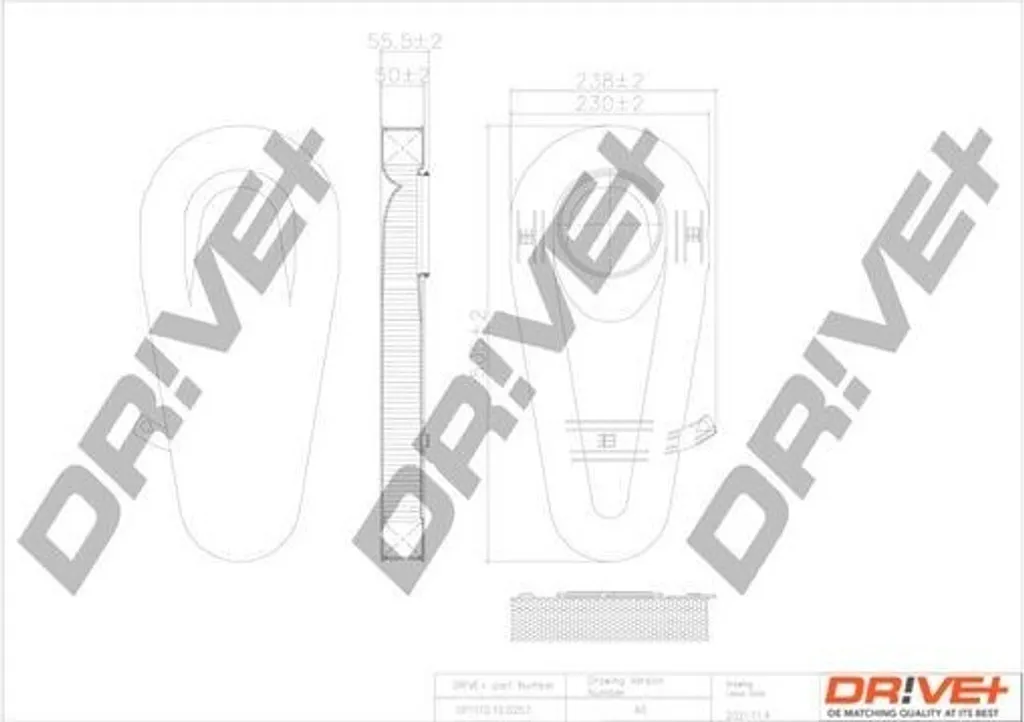 Filtre à air Dr!ve+ DP1110.10.0257 pour BMW Série 5 F10 et F11 OE 13717800151