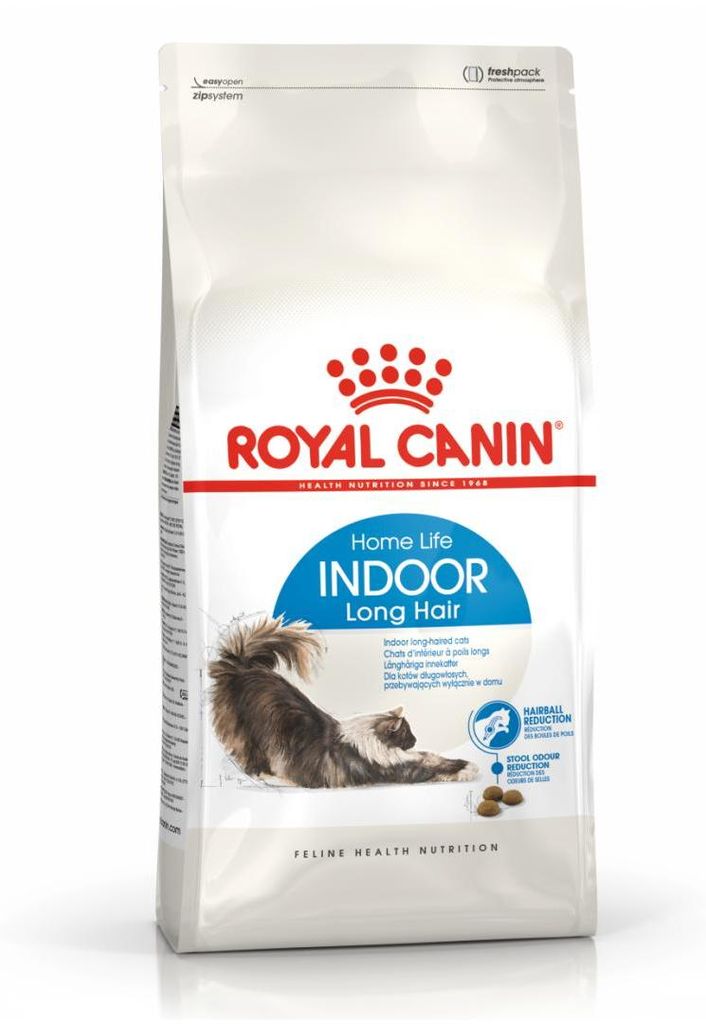 Royal Canin Indoor Long Hair, Dorosły, Kukurydza, Ryż, 2 kg Zdjęcie produktu 