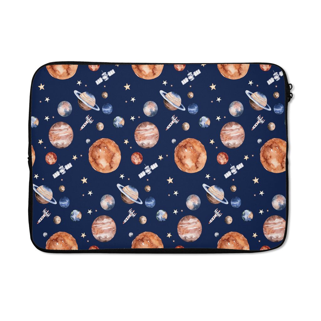 MuchoWow Laptop Hülle 13 Zoll Muster - Weltraum - Planeten - Jungen - Mädchen - Kinder - Kinder Laptoptasche - Laptophülle - Sleeve - Rundumsc...