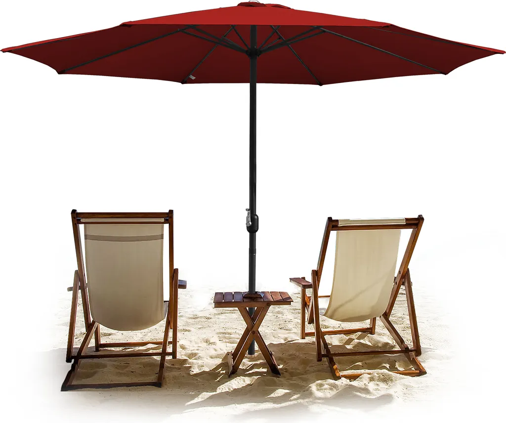 Ombrellone Decentrato TolleTour 350cm Rosso: Stile e Protezione UV