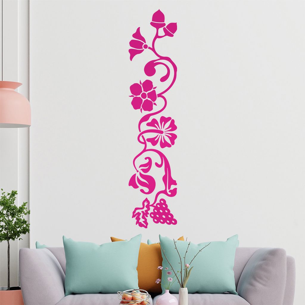 Eicheln - Trauben - Beeren Wandtattoo in 6 Größen - Wandaufkleber Wall Sticker - Dekoration, Küche, Wohnzimmer, Schlafzimmer, Badezimmer