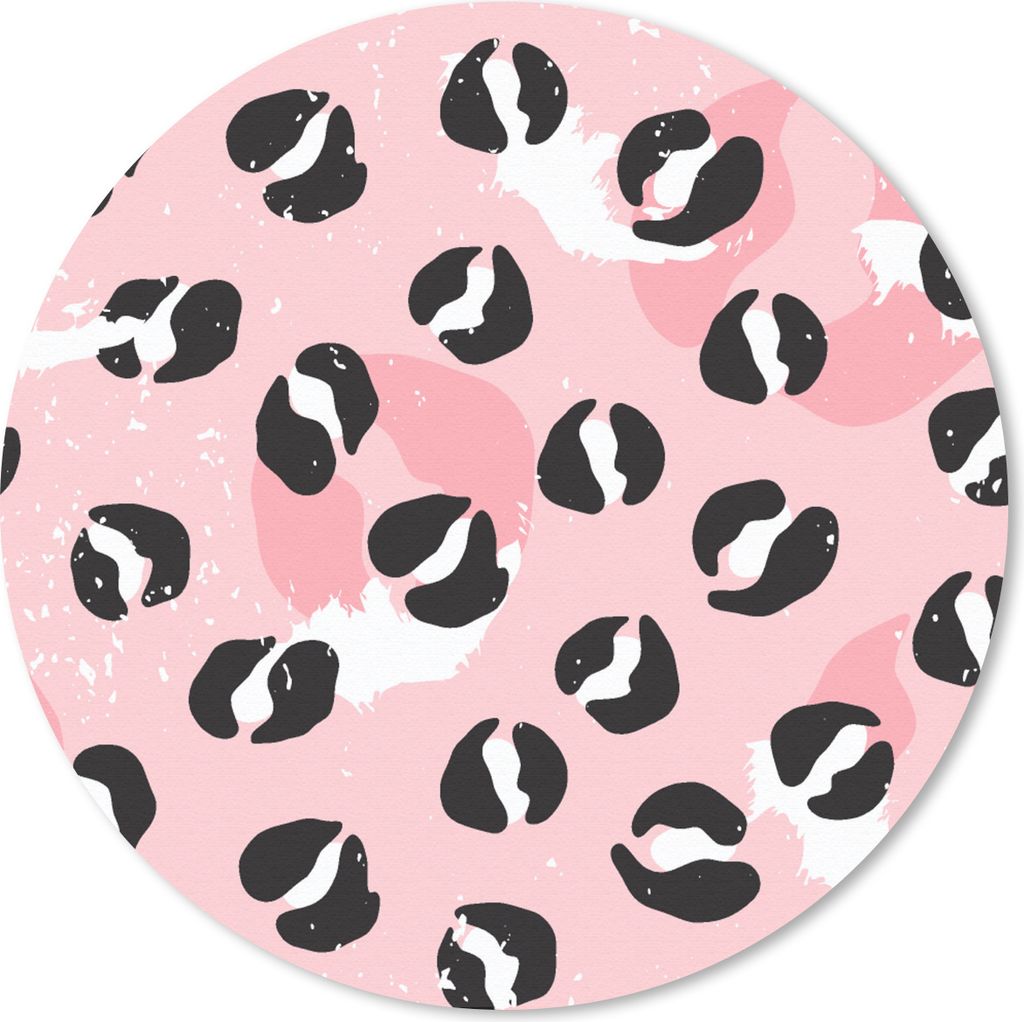 MuchoWow Mauspad Mousepad Pantherdruck - Deren - Design - Rosa 30x30 cm - Mousepads - Maus Mat - Pad - Mausunterlage - Tischunterlage - Schreibti...