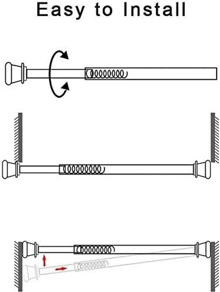 Teleskopstange, 40-70cm Spannstange ohne bohren, Produktbild 5