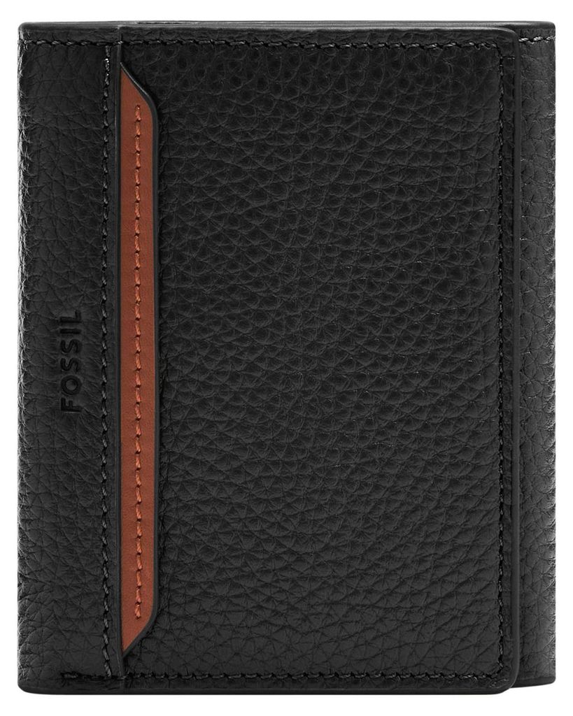 FOSSIL Geldbörse Huntington Trifold Black schwarz