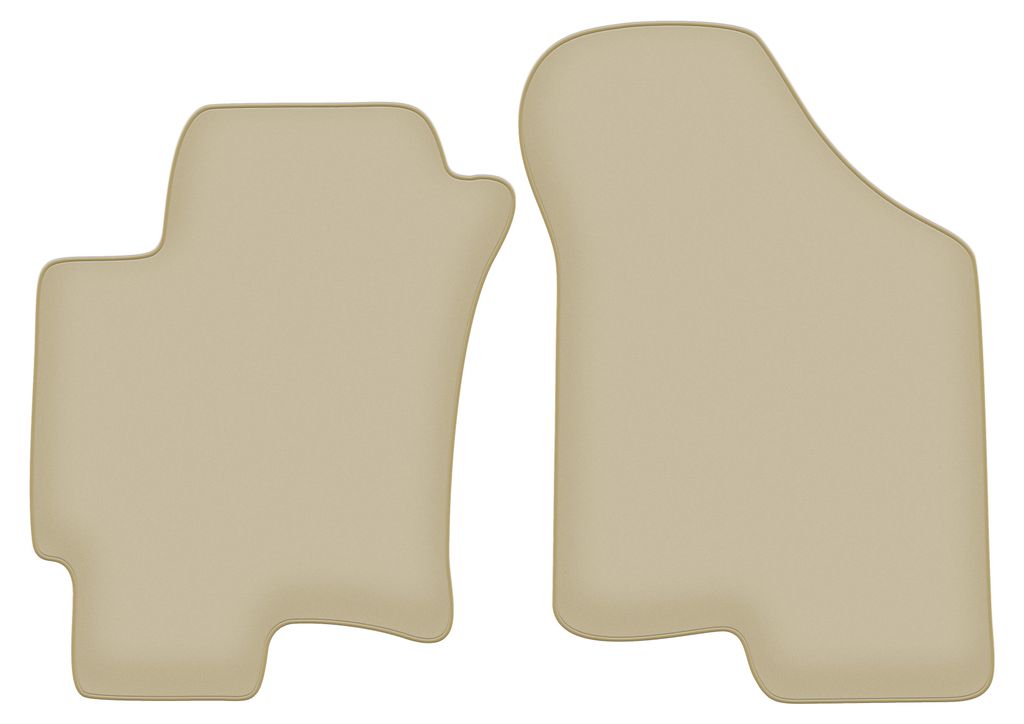 Velours-Fußmatten Vorne PREMIUM beige passend für Hyundai Coupe II GK (2001-2008, Coupe) – mit Befestigungen – passgenau
