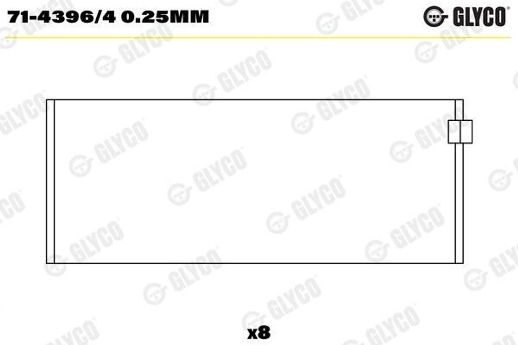 GLYCO 71-4396/4 0.25mm Pleuellager für LAND ROVER Defender SUV (L316) Range Rover I Discovery I (LJ) Defender SUV Cabrio (L316) 110/127 (LDH) 90 (...