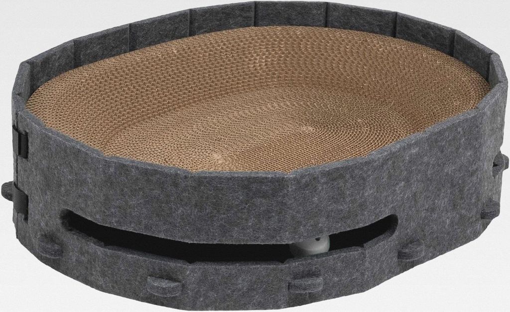 Kratzbrett für Katzen, Katzenspielzeug aus Karton, mit Glöckchen, Kratzbrett aus Karton für Kätzchen, für Schlafzimmer, Büro, Balkon, Innenbe...