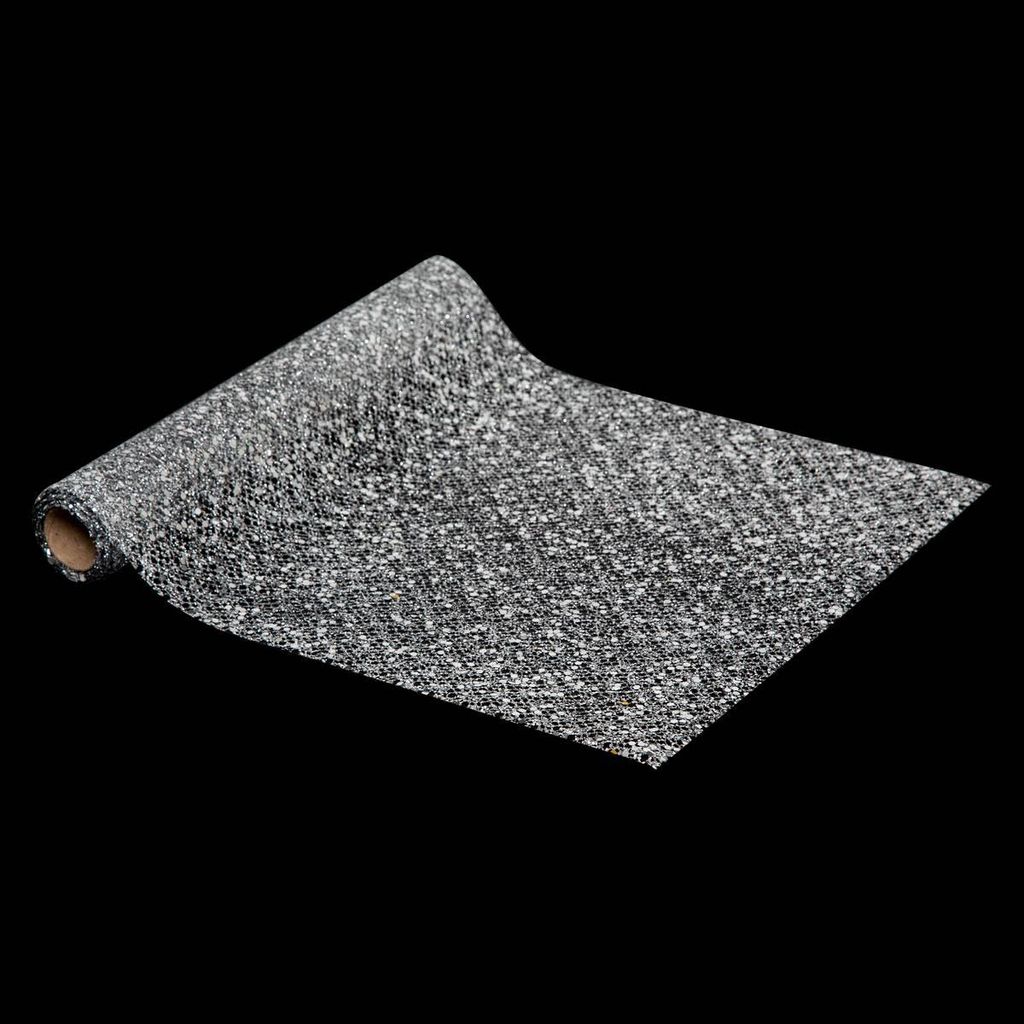 Mesh-stoff mit pailletten 28x300cm silber - Feeric Lights & Christmas