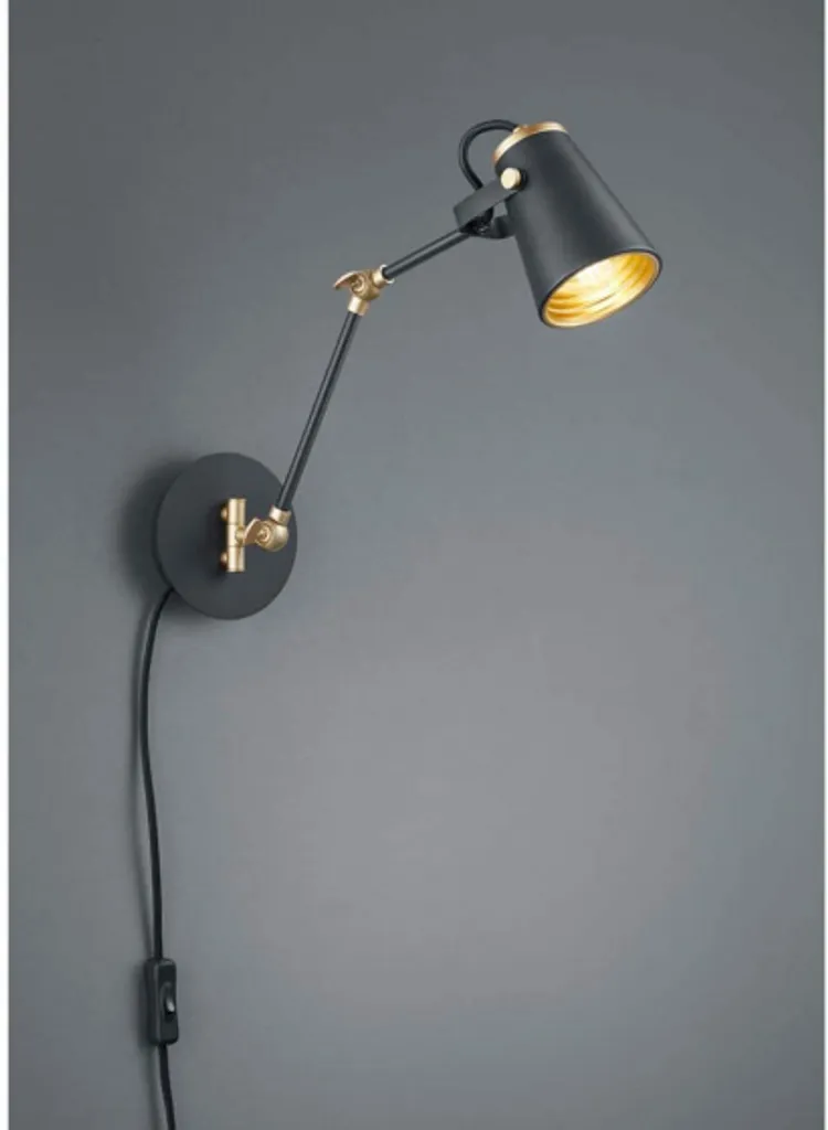 Applique EDWARD Trio Lighting 208870132 | Illuminazione Interni Nera - 5
