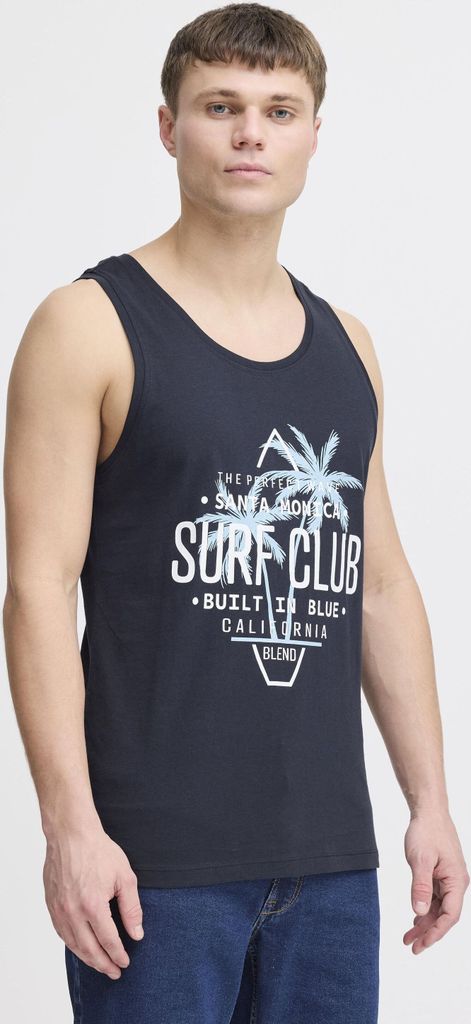 BLEND BHCali Herren Tank Top Sport-Shirt Muscle-Shirt mit Print Baumwollmischung Regular fit