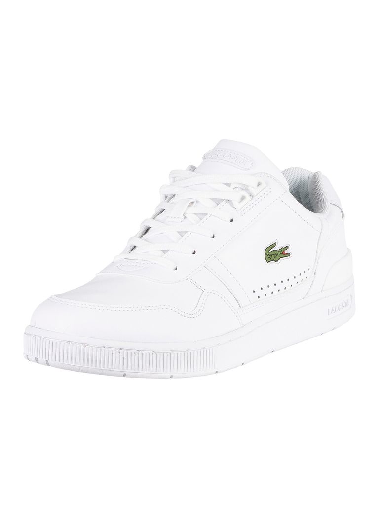 Lacoste T-Clip 0722 1 SMA Lederturnschuhe, Weiß 44.5 EU