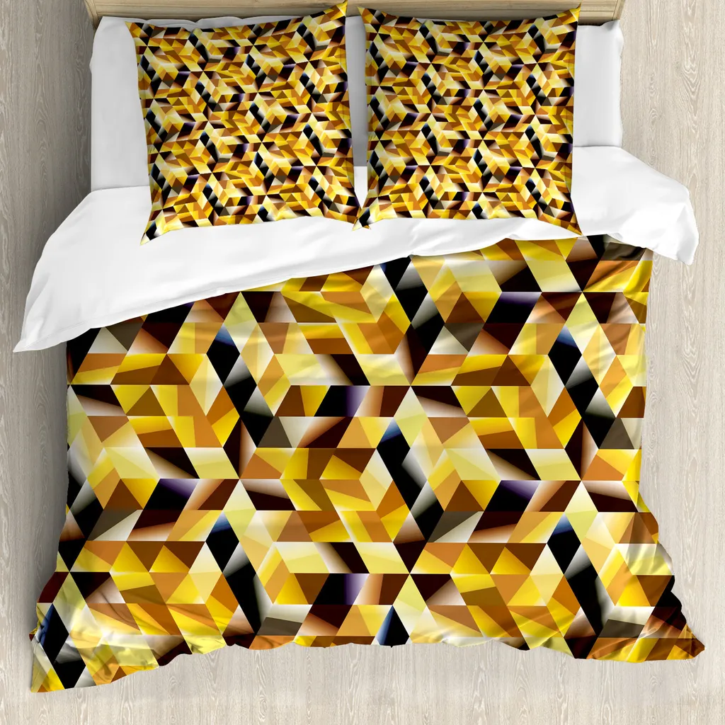 Set Letto ABAKUHAUS Cubi Grafici 200x200 - Design Moderno Nero
