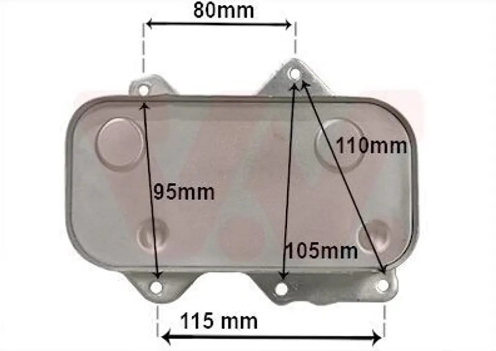 Refroidisseur d'huile en aluminium VAN WEZEL 58013717 pour Audi A8 et VW