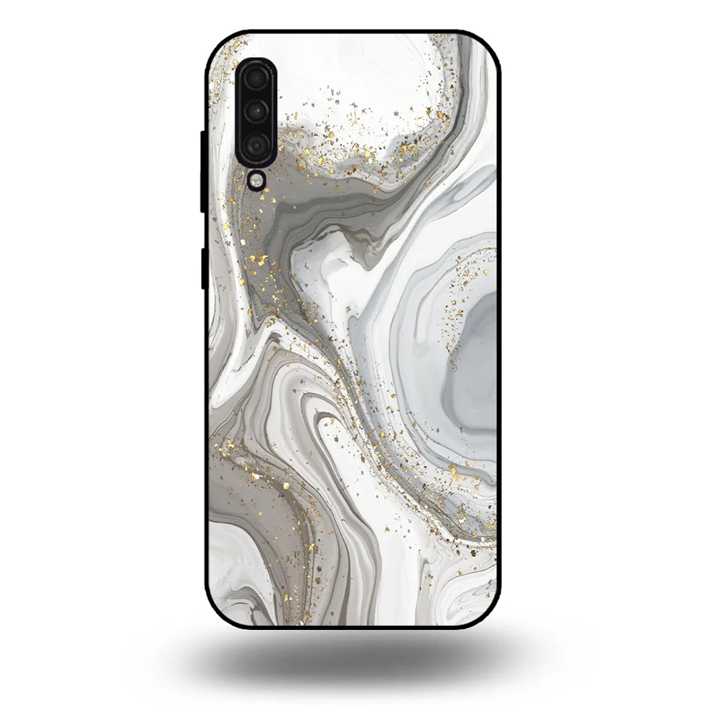 Cover Marmo Argento Samsung A30s - Custodia TPU Slim Smartphonica