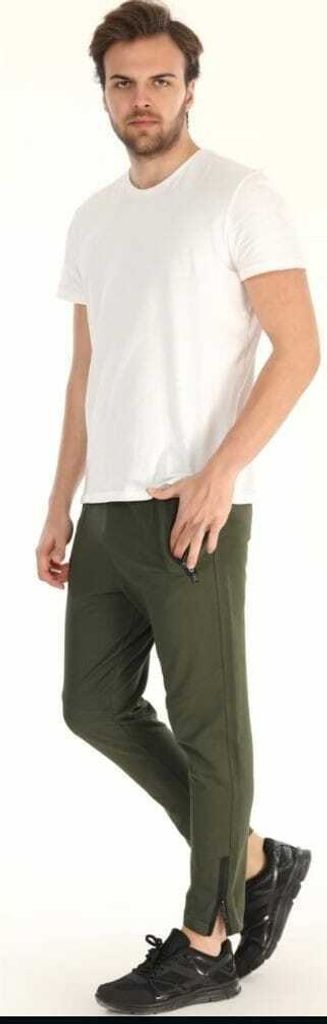 Herren Jogginghose Sporthose Grün S Trainingshose Sweathose Pyjama Baumwolle Warm P-55