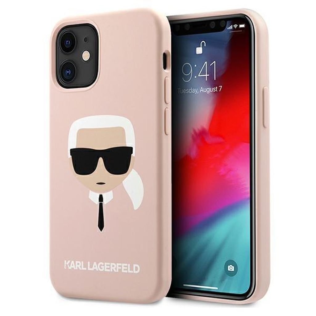 Karl Lagerfeld fr iPhone 12 mini Schutzhlle Handyhlle Hlle Case Silikon Karl`s Head