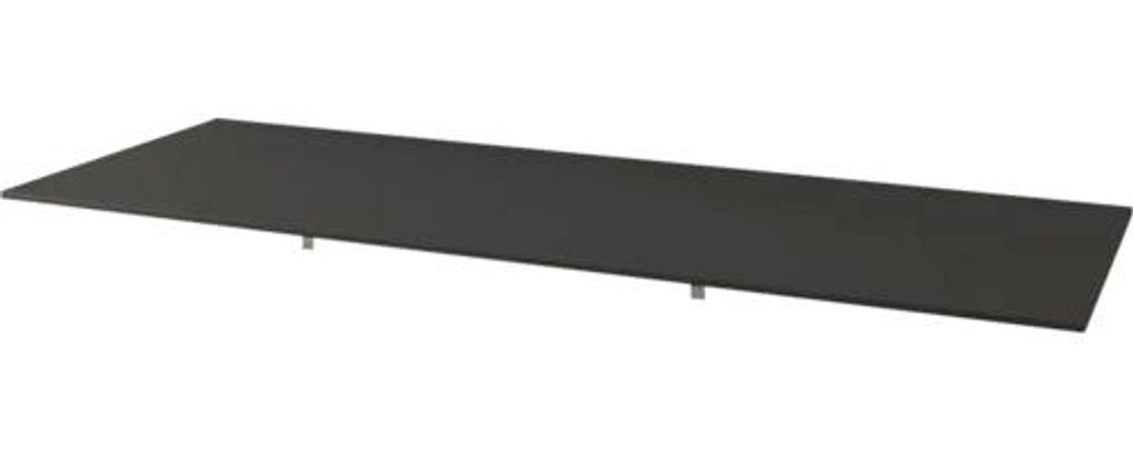 Waschtischplatte Jungborn 121 x 46 cm Schwarz Uni Ohne Ausschnitt