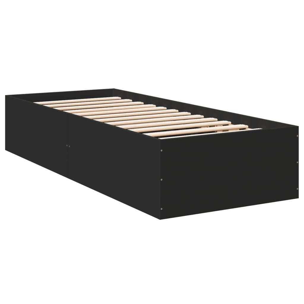 vidaXL Postelový rošt černý 90x190 cm Dřevěný materiál Obrázek produktu 