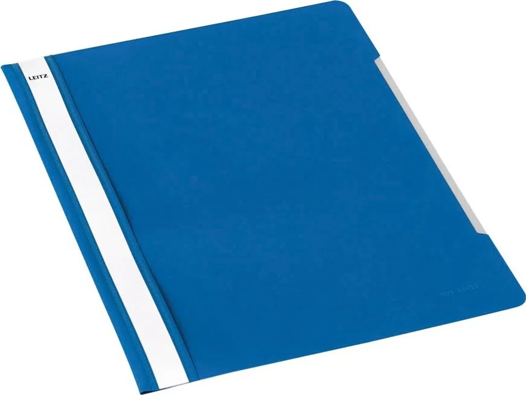 Classeur à levier A4 bleu Leitz plastique : fini les feuilles écornées