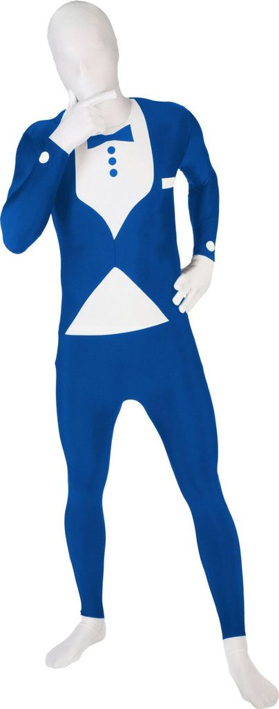 Tuxedo blau - Ganzkörperkostüm Anzug für Karneval Größe: XXL