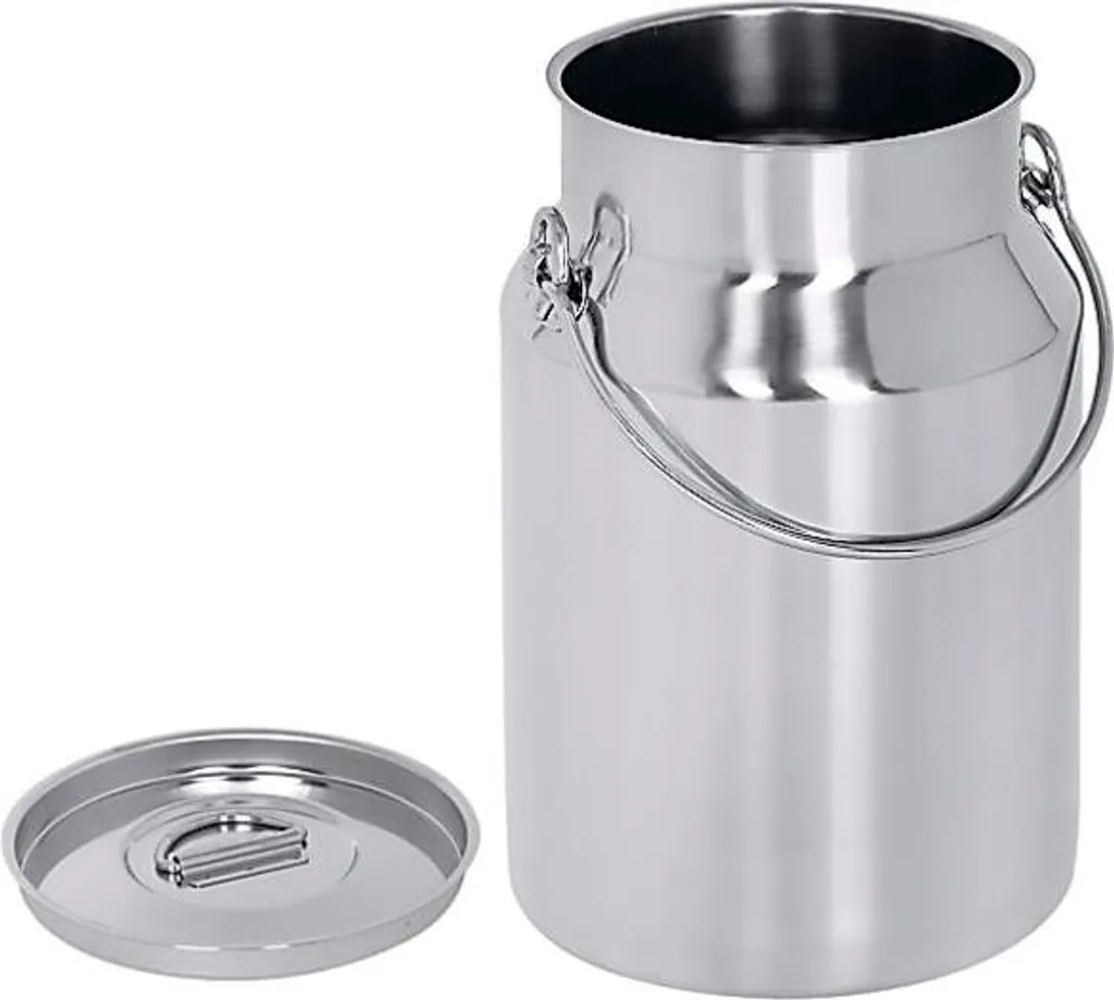 Caraffa Latte Acciaio Inox 18/10 Tradizionale Impilabile con Manico