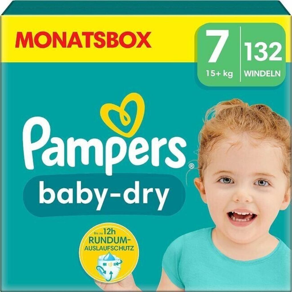 Pampers® Windeln baby-dry™ Monatsbox Größe Gr.7 (15+ kg) Produktbild 