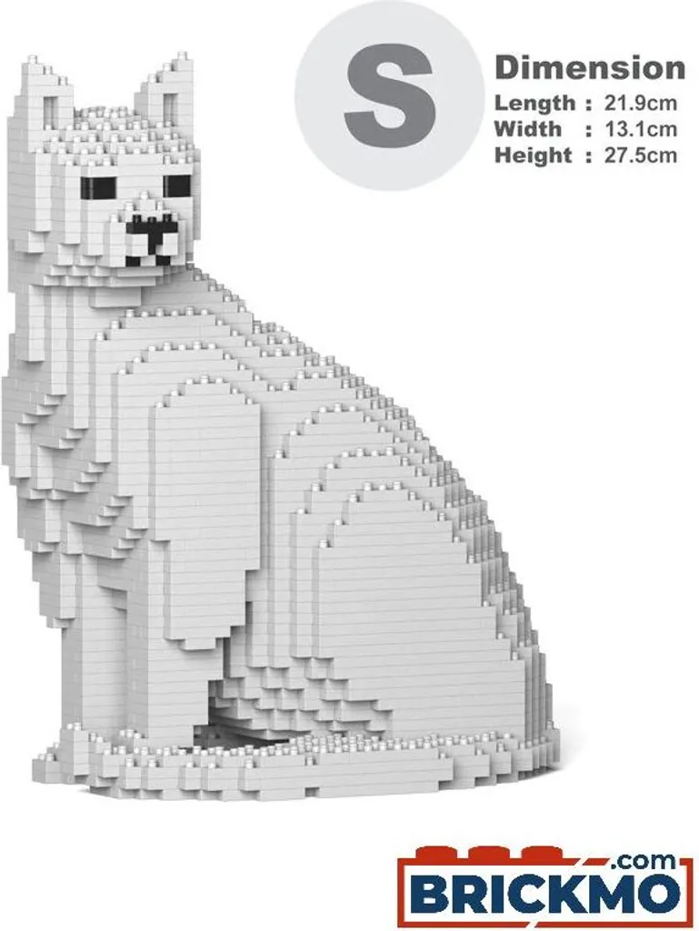 Statue de chat à construire en blocs JEKCA Cat 06S-M01 noir