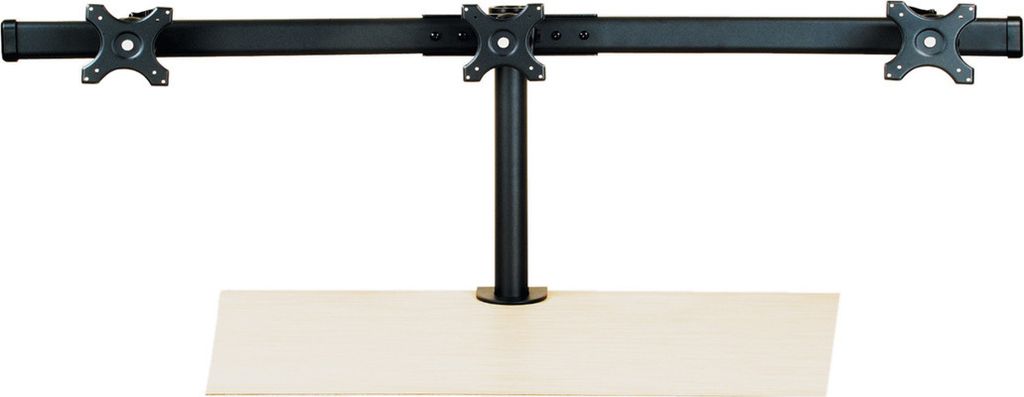 VALUE LCD-Triple-Arm Trägerstange, schwarz, Tischmontage, bis 3x 8 kg
