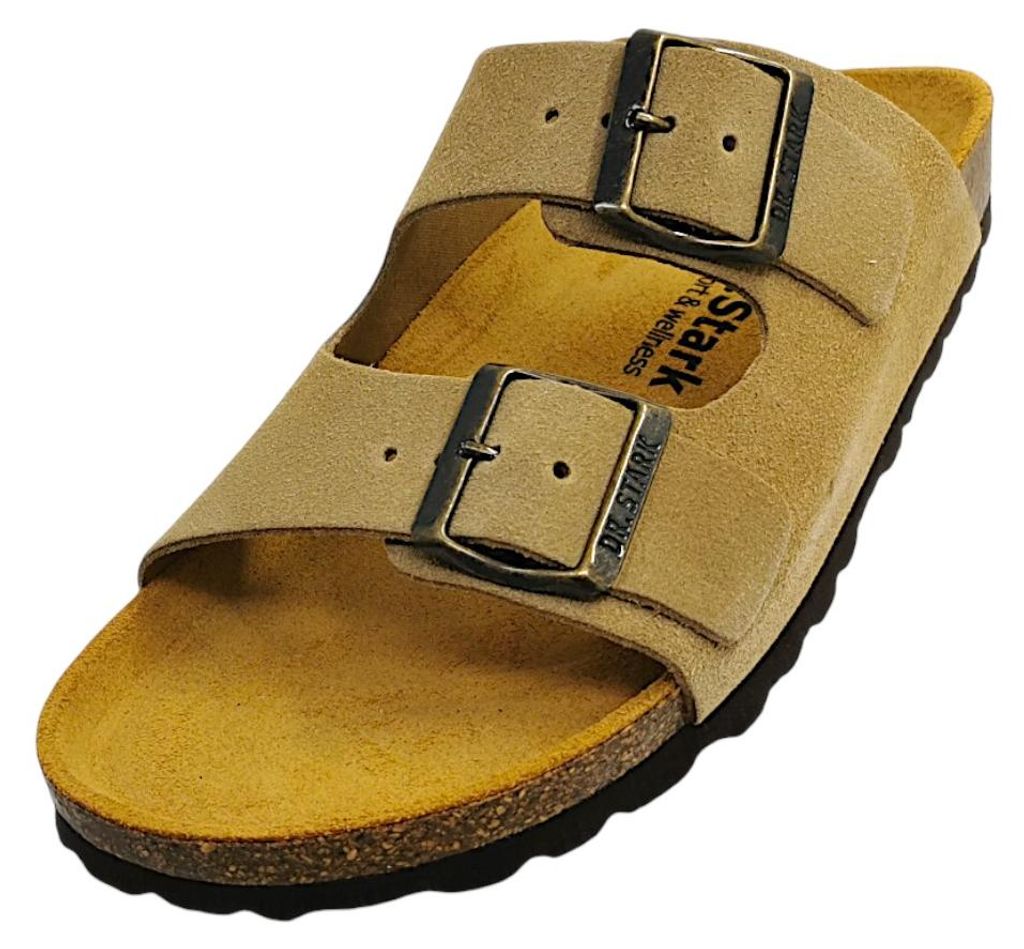 Dr. Stark Damenschuhe Pantoletten Fußbett Pantolette Beige Freizeit, Schuhgröße:40 EU