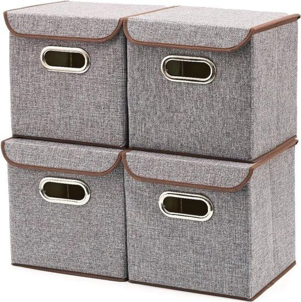 Cubes de rangement 25cm pliables lot de 4 paniers pour étagère carrée