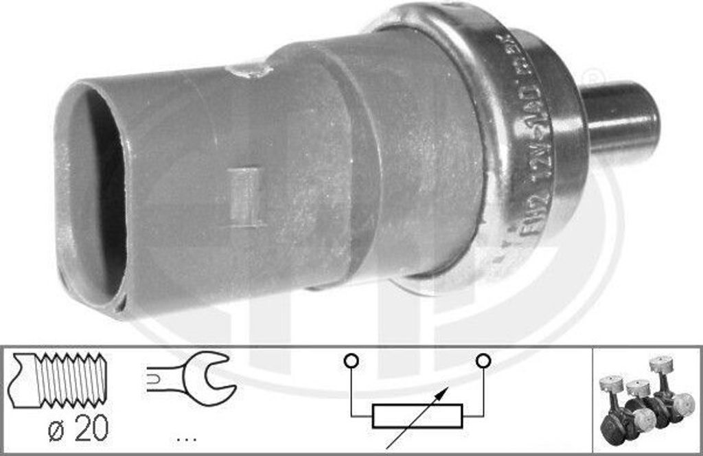 ERA Kühlmitteltemperatursensor Kühlmitteltemperatursensor 330546 für VW Golf VII Schrägheck (5G1, BQ1, BE1, BE2)