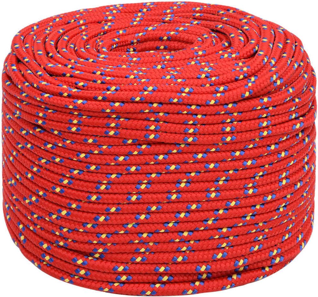 vidaXL Corde de bateau rouge 6 mm 50 m polypropylène Image du produit 