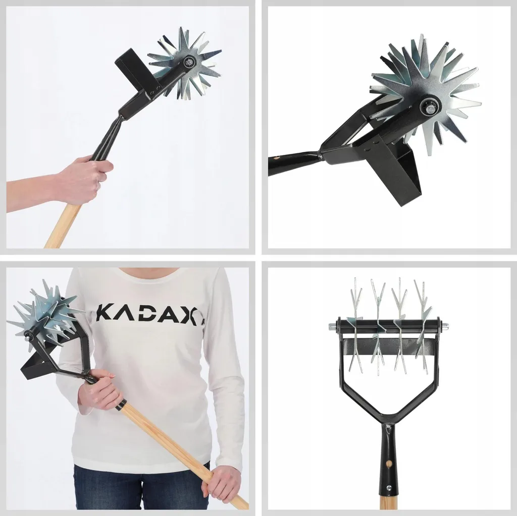 Cultivateur manuel 4 dents en acier trempé pour un sol meuble et sain