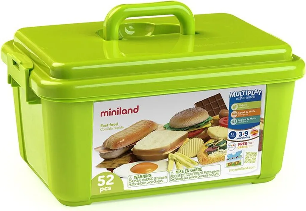Miniland 52 unités repas rapide : Kit multicolore ergonomique et solide - 2