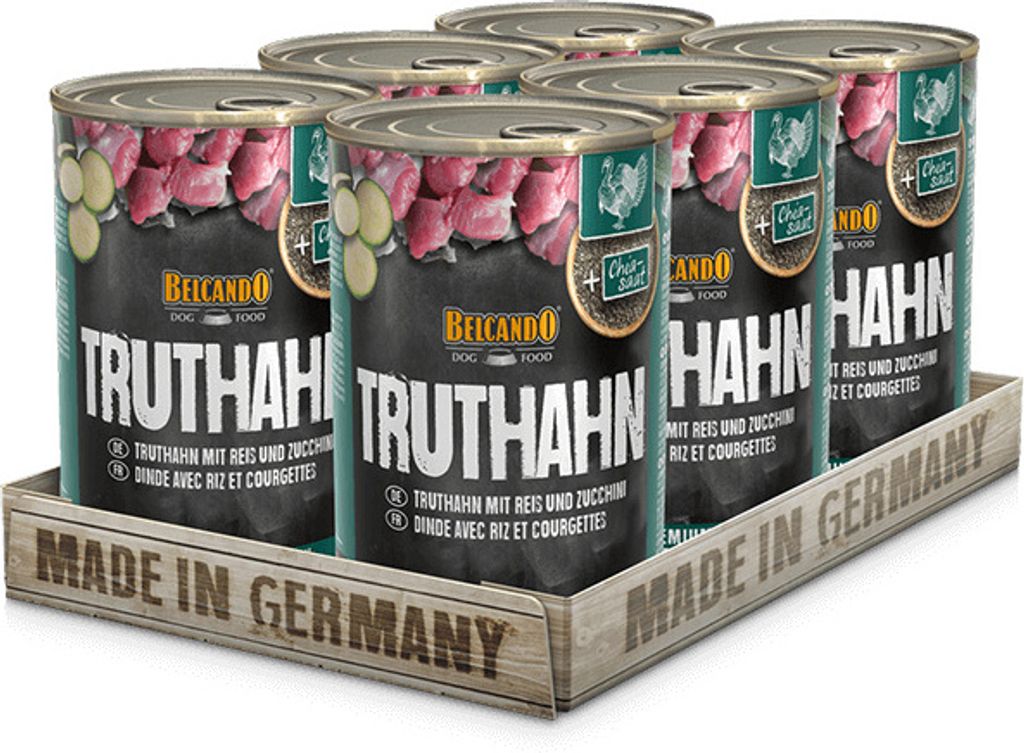 BELCANDO® Truthahn mit Reis & Zucchini 6x 400g Produktbild 