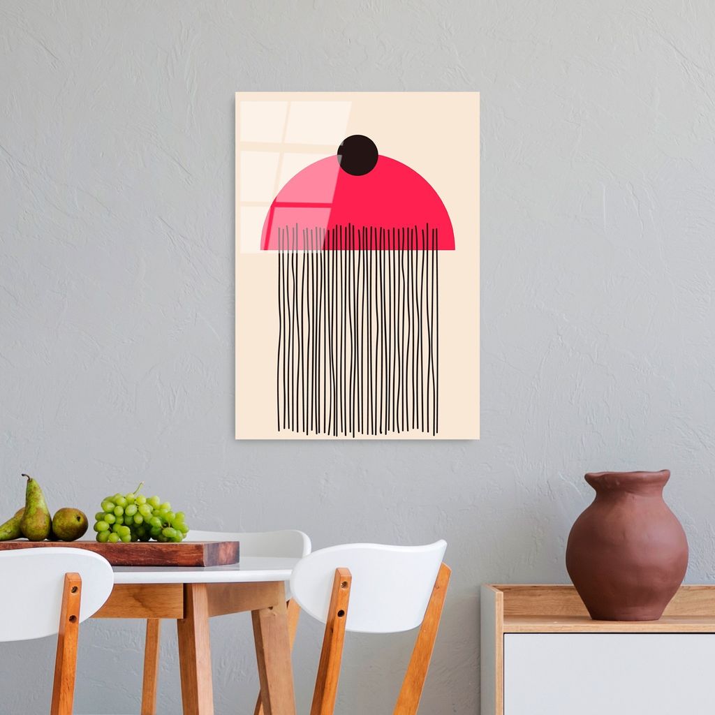 Wallity, UV-905 - 45 x 65, Dekorative Malerei aus gehärtetem Glas, Mehrfarbig, 100 % gehärtetes Glas, 45 x 65 cm