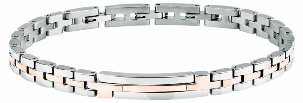Bracelet acier bicolore design luxe - Maillons résistants TJAXV02