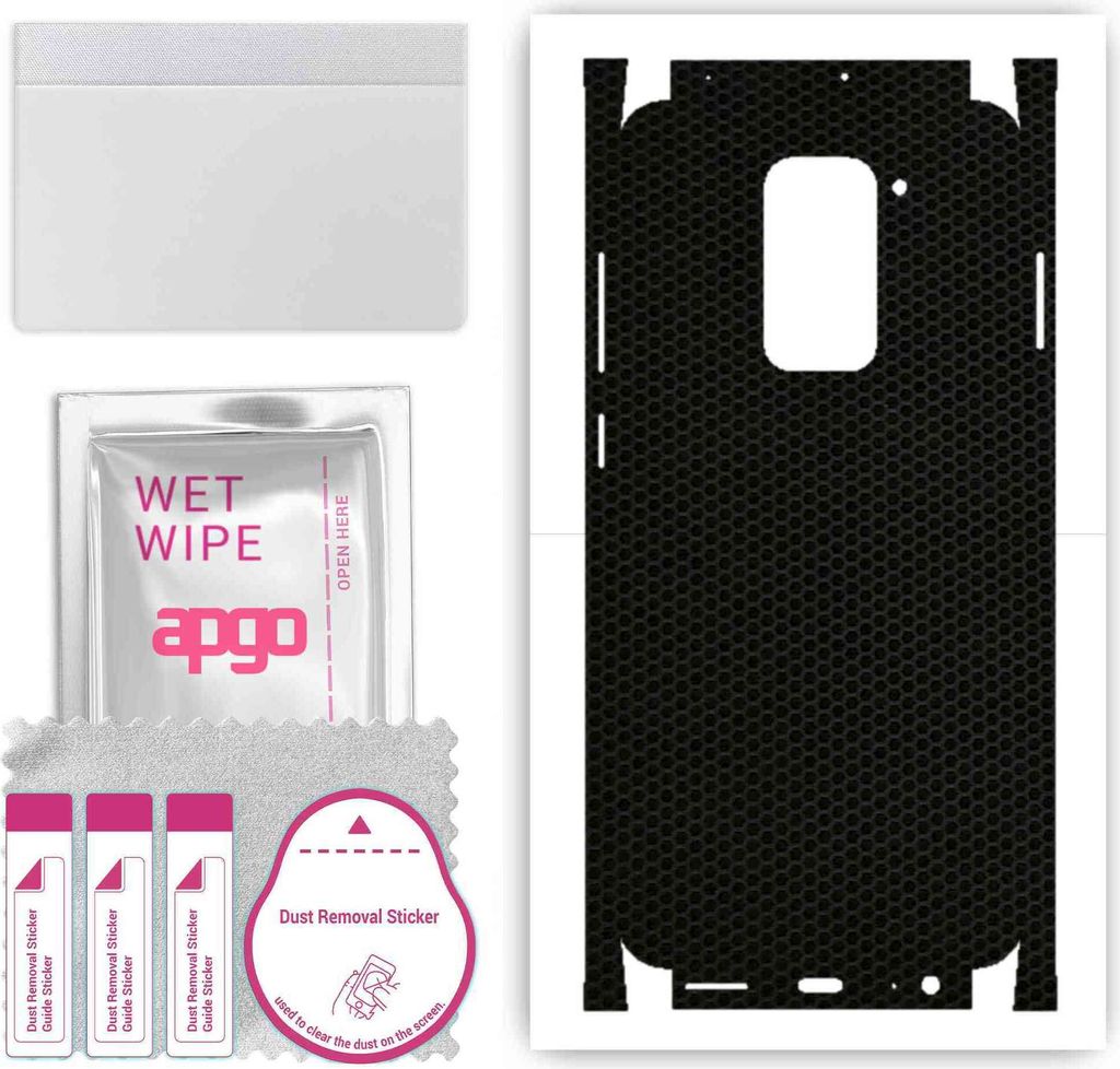 apgo Rückseite + Seiten Schutzfolie, Skin, kompatibel mit Xiaomi Redmi Note 9, Hinten Displayschutzfolie aus Vinylfolie, kratzfest, einfache Monta...