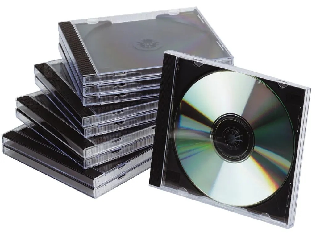 Q-Connect KF02209 Boîtier CD Standard Transparent et Noir - Pack de 10