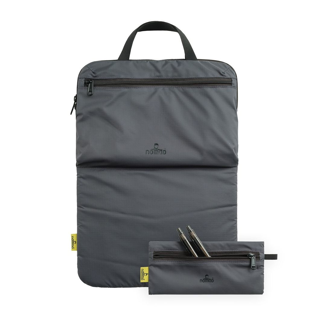 NOMAD Laptophülle Premium 15,6 Zoll | Grau | Laptoptasche | Laptophülle mit Staufach und Tasche