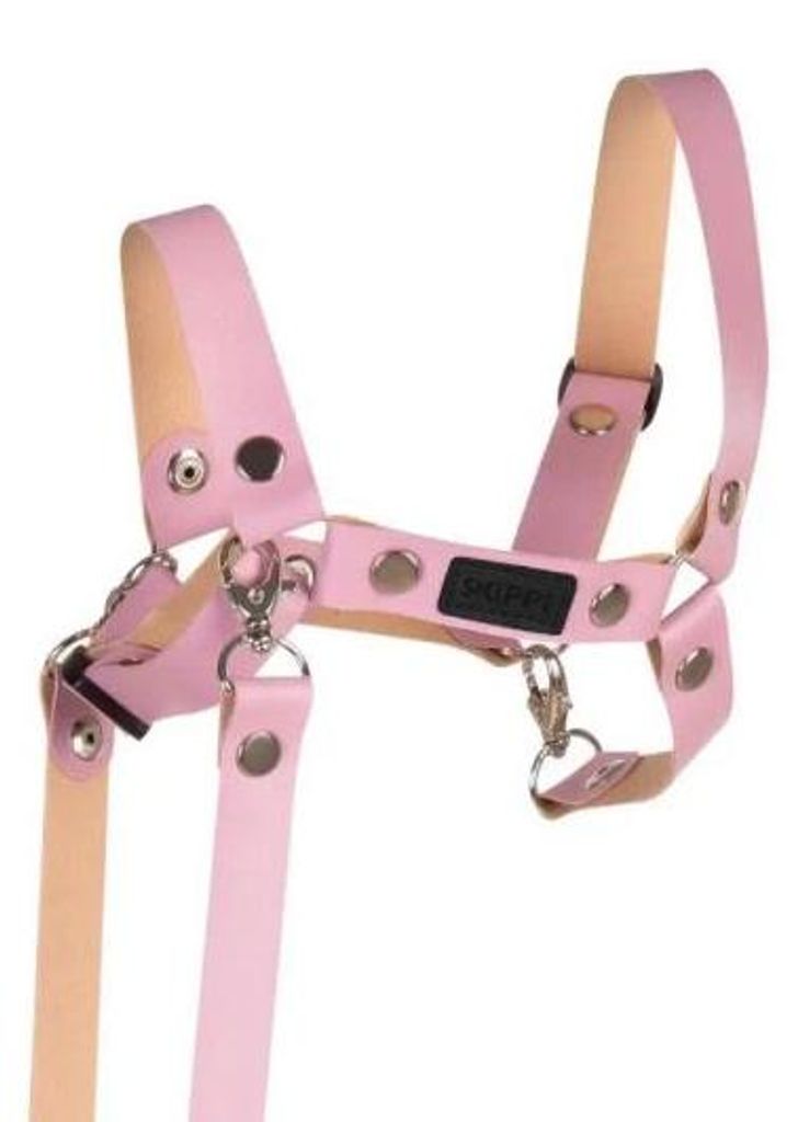 Rênes Kantar pour Hobby Horse en simili cuir rose - Image du produit 