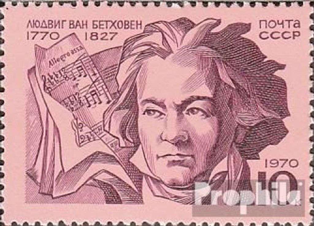 Briefmarken Sowjetunion 1970 Mi 3824 (kompl.Ausg.) gestempelt L. van Beethoven