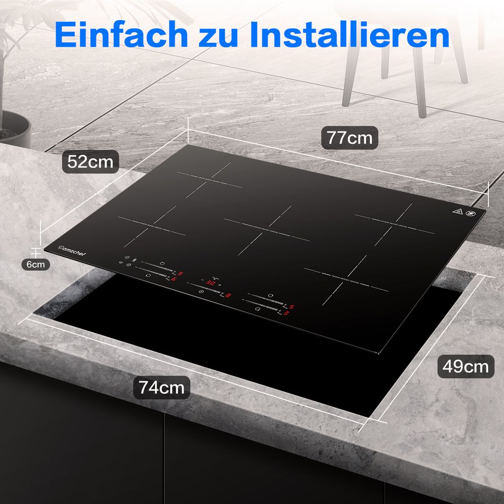 Amzchef Induktionskochfeld ,5 Zonen Induktionskochplatte Produktbild 8