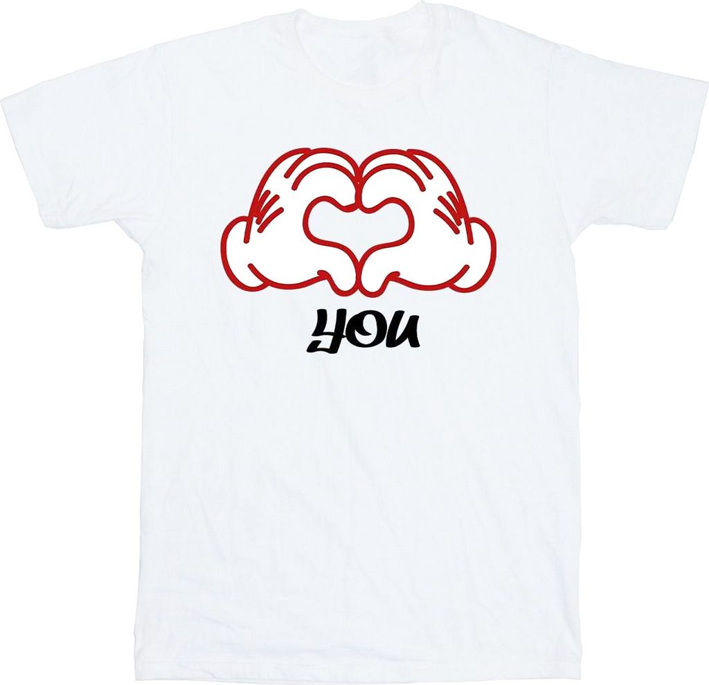 Disney - "Love You Hands" T-Shirt für Herren BI42315 (L) (Weiß)
