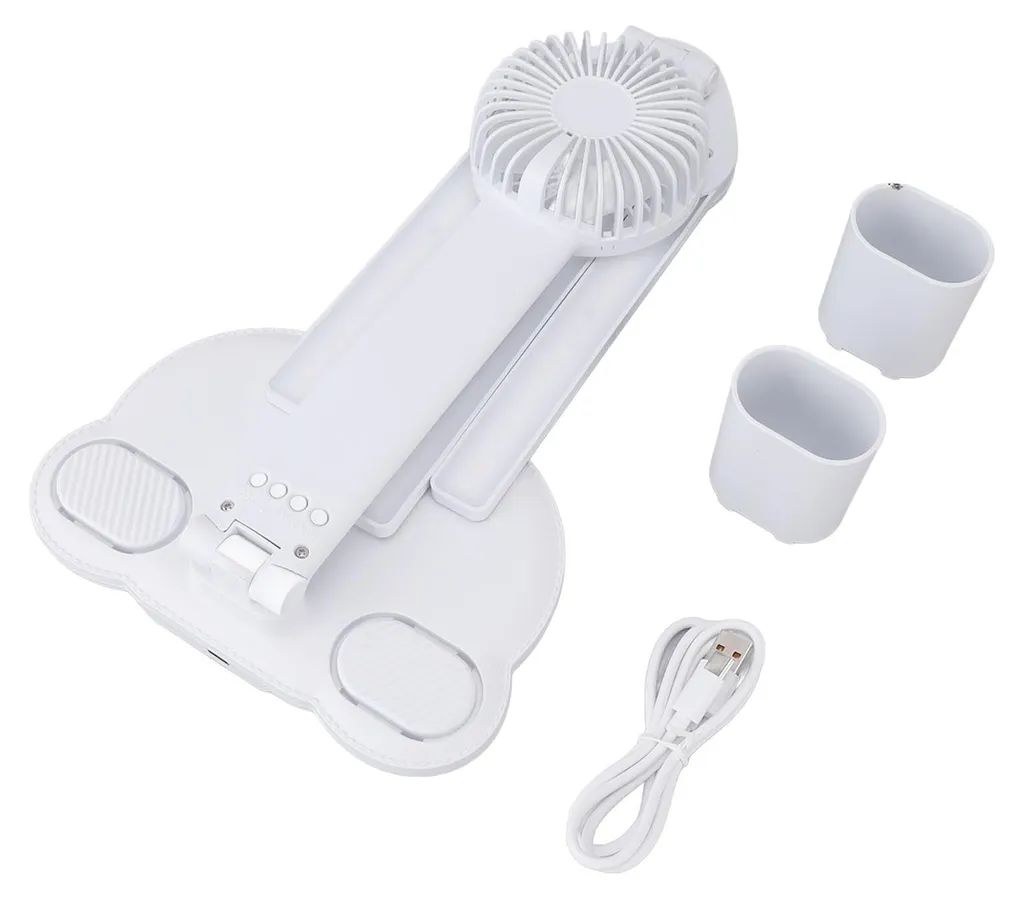 Lampe LED tactile à quatre boutons avec ventilateur et intensité réglable
