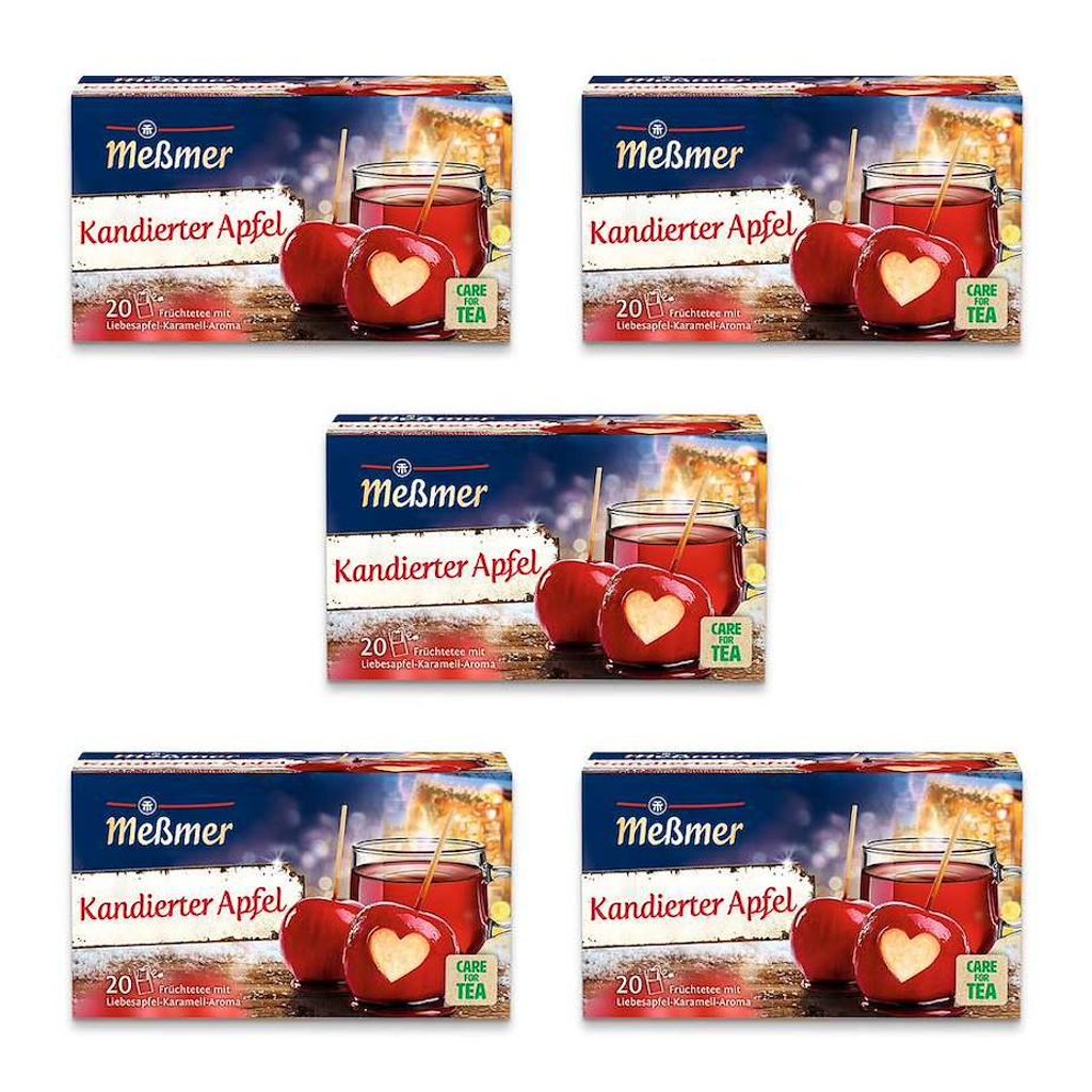Meßmer Kandierter Apfel | 5x Vorteilspack | Früchtetee mit Produktbild 