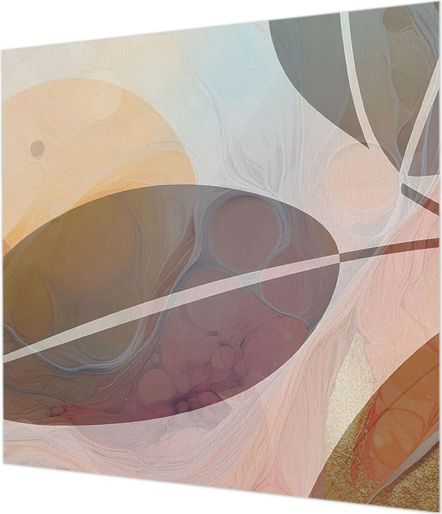 Wandtapete - Dekorative Tapete für Wohnzimmer - Tapetenfolie für Wanddekoration - 250x250 cm - Harmonische Blätter