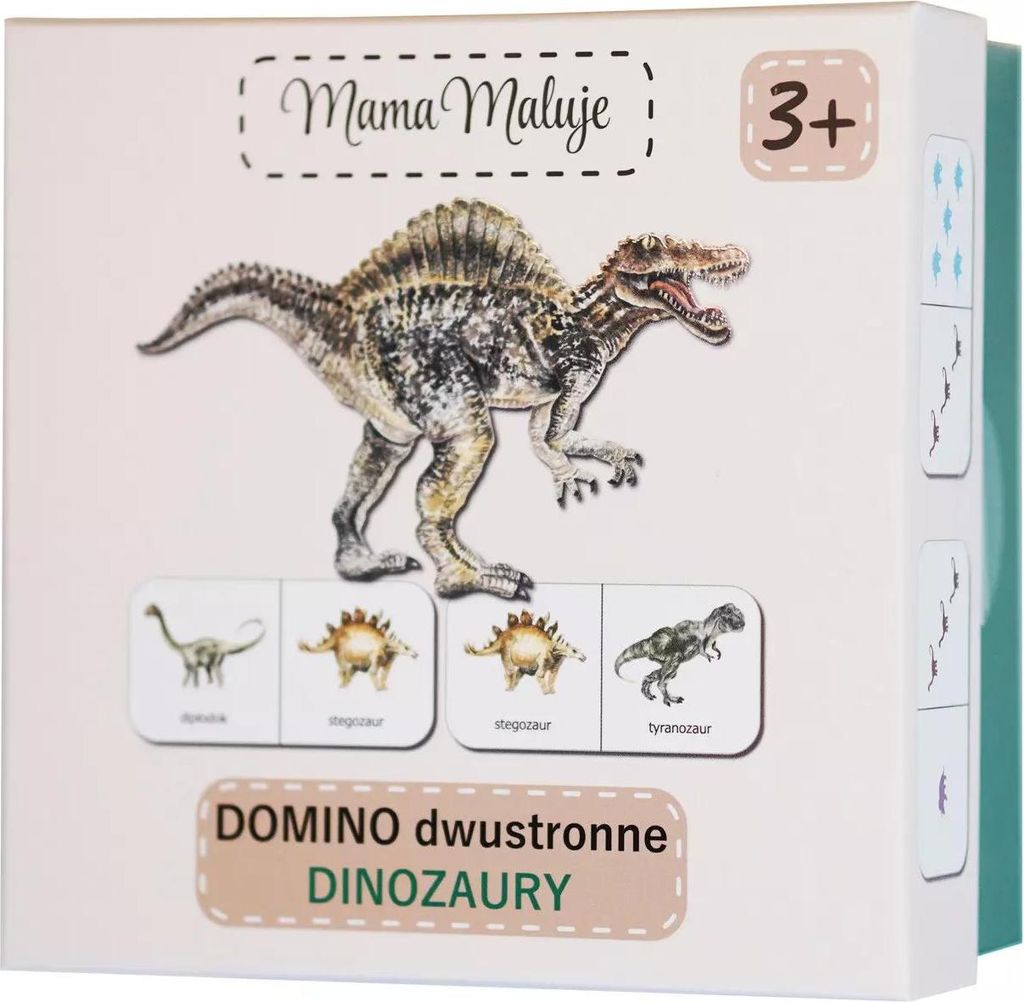 Gra Domino Dinozaury dwustronne dla dzieci