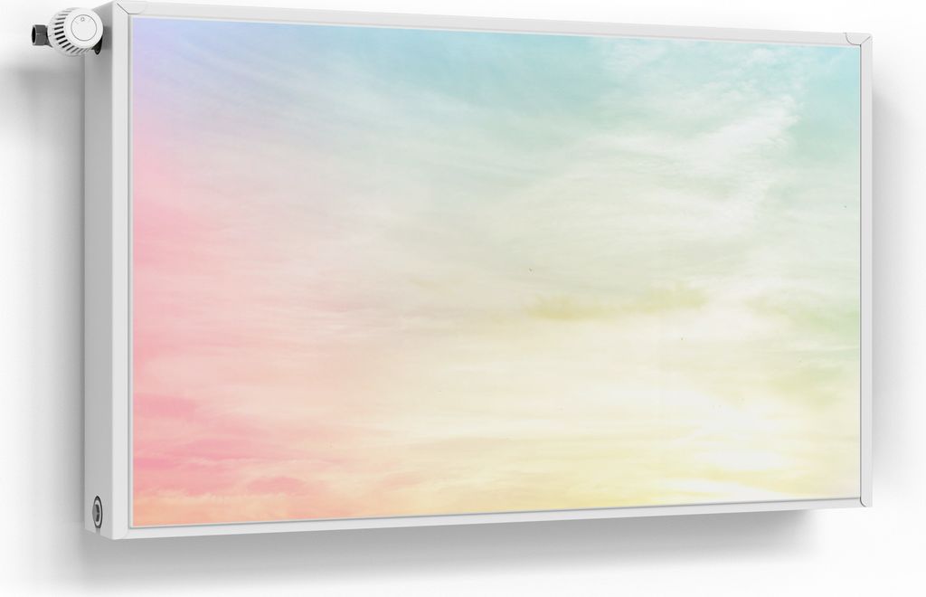 DEQORI Magnetmatte Heizung beschreibbar 100x60 cm 'Pastelliger Himmel' Magnetfolie