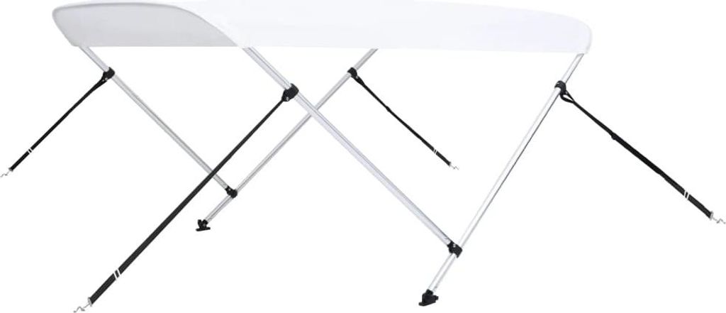 vidaXL 2-Bow Bimini Top White 180x150x110 cm Obrázek produktu 